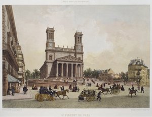 チャールズクロードバシェリエ（fl.1830-60）1861年にアンリシャルパンティエによって出版された、パリのセントビンセントドポール教会、「その素晴らしさのパリ」からのイラスト、出版 作： Philippe Benoist